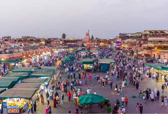 Jemaa El fna Marakes glavni trg v Maroku