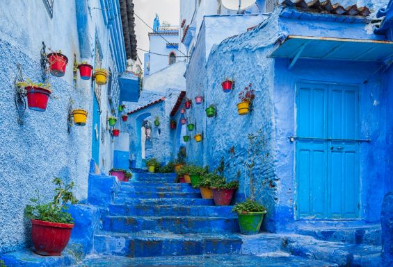 Maroko Chefchaoun modro mesto potovanje