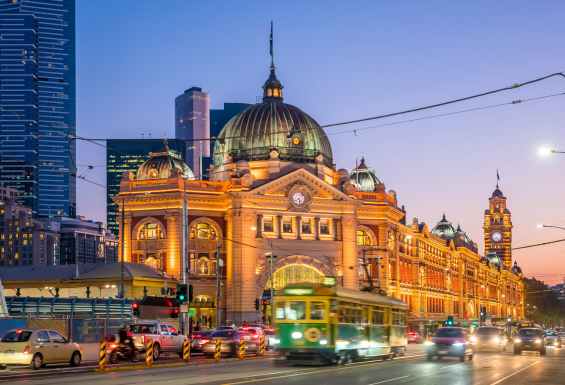 Melbourne po noči 