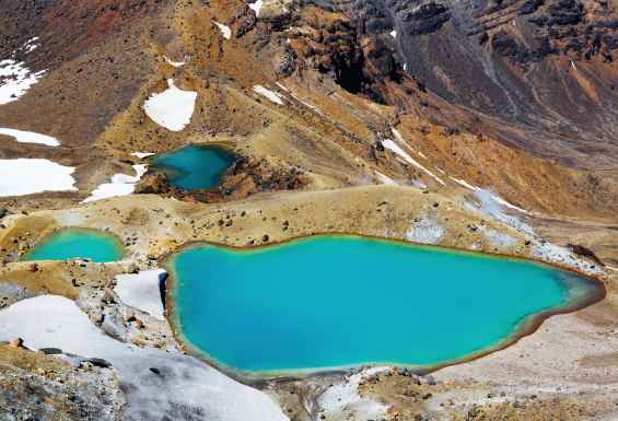 Jezera na Tongariro Crossingu 
